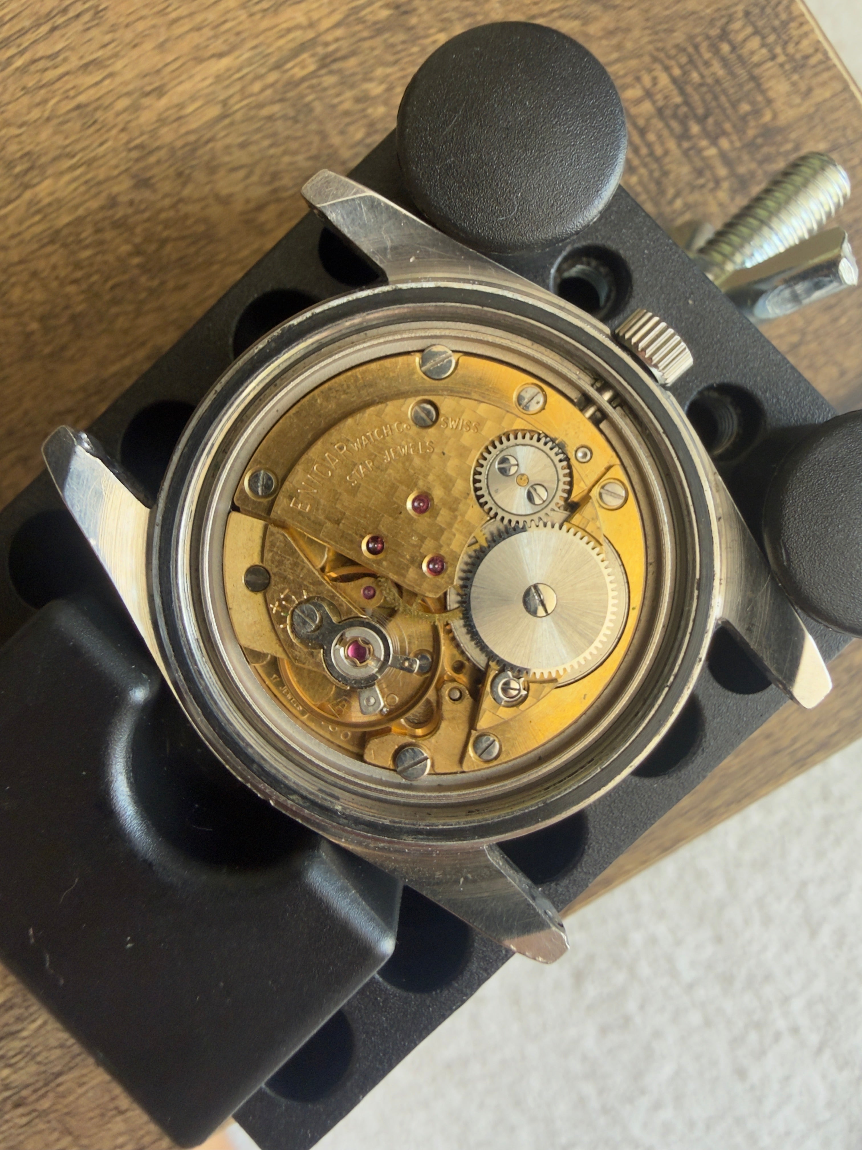 Enicar Ocean Pearl 160-54-02 | Blue Sunburst Dial | Manual Wind | Swiss Vintage