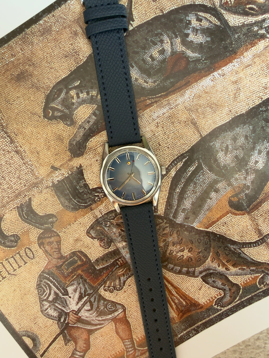 Enicar Ocean Pearl 160-54-02 | Blue Sunburst Dial | Manual Wind | Swiss Vintage