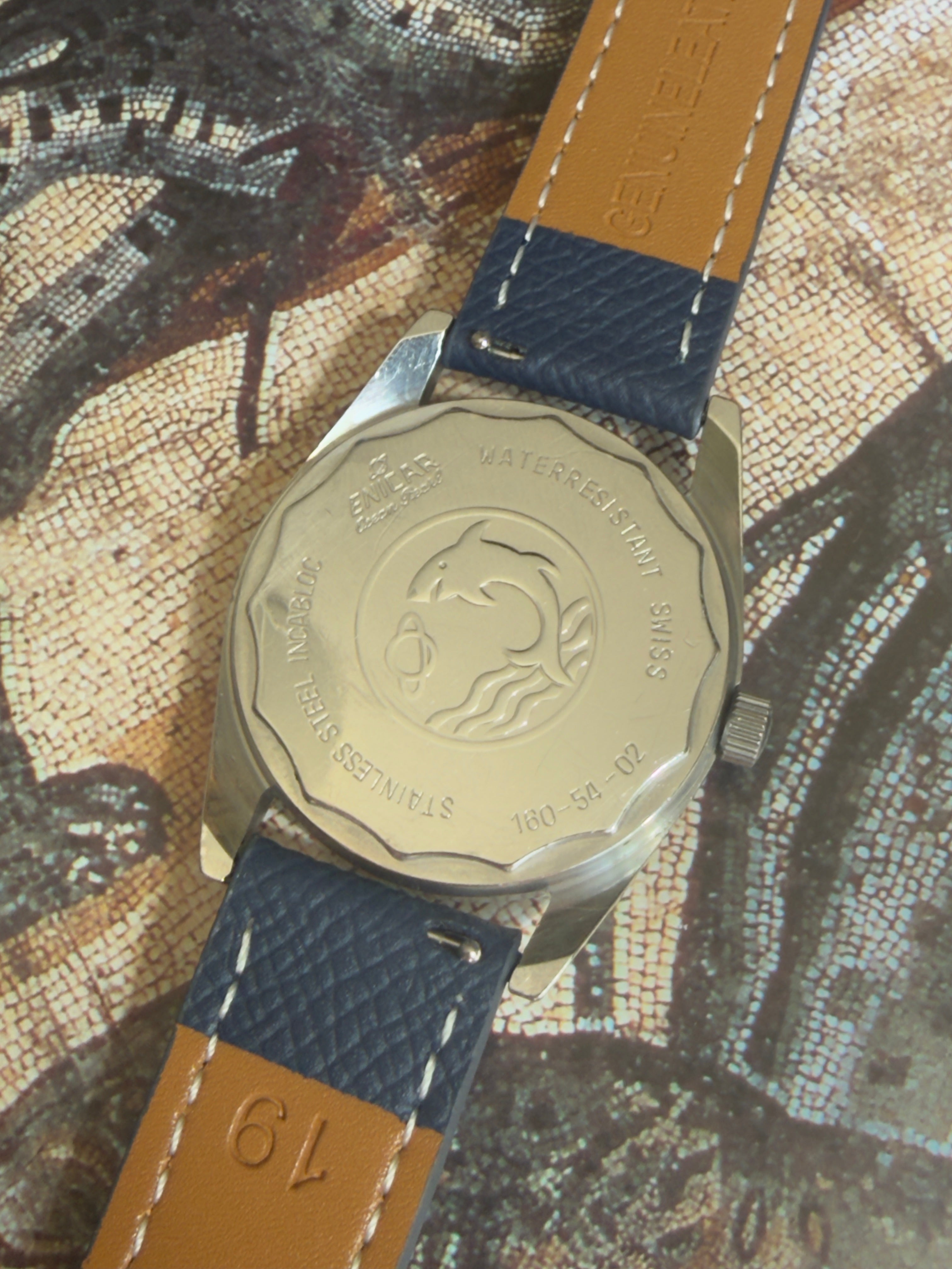 Enicar Ocean Pearl 160-54-02 | Blue Sunburst Dial | Manual Wind | Swiss Vintage