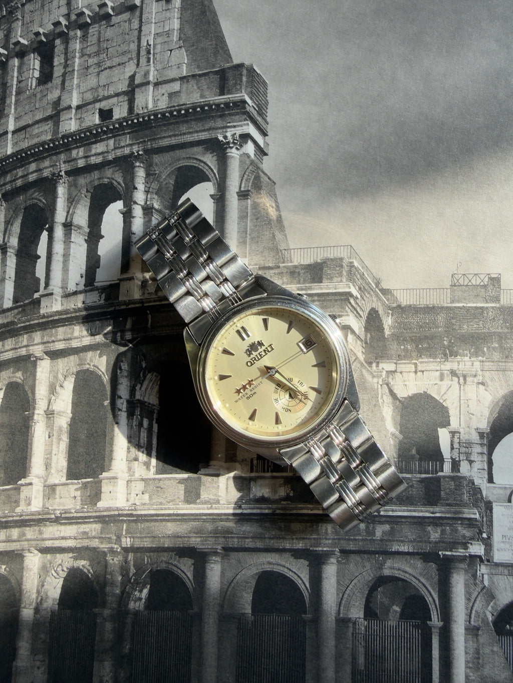 Orient 3 Star EMJ43-00 | Cream Sunburst Dial | Pointer Day Display | Automatic | 1997